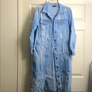 NWOT Long Denim Duster / Jacket